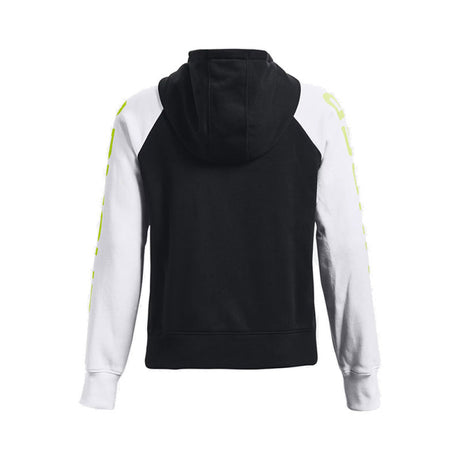 Under Armour - Donna Rival Fleece Cb Hoodie Black/White/Yellow