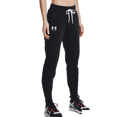 Under Armour - Donna Rival Fleece Joggers Black / White 001