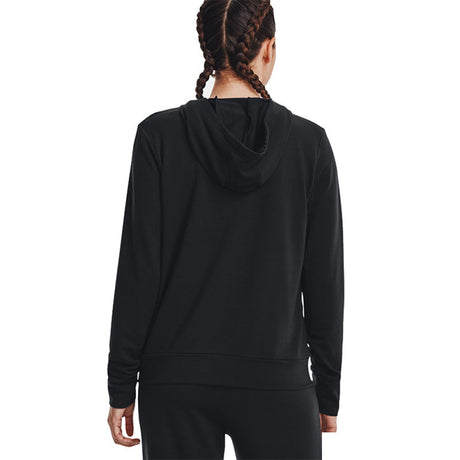 Under Armour - Donna Rivel Terry Fz Hoodie Black / White 001