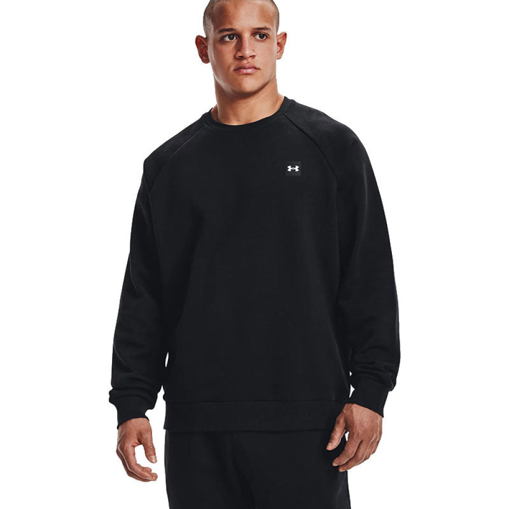 Under Armour - Uomo Felpa Rival Fleece Crew Black / Onyx White