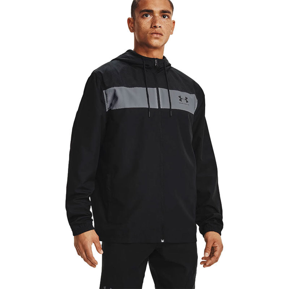 Under Armour - Uomo Giacca Sportstyle Windbreaker Black / Pitch Gray 001