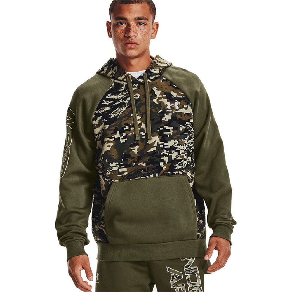 Under Armour - Uomo Rival Flc Camo Script Hd Marine Od Green / Onyx White 390