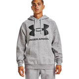 Under Armour - Uomo Rival Fleece Big Logo Hd Mod Gray Light Heather / Black 011