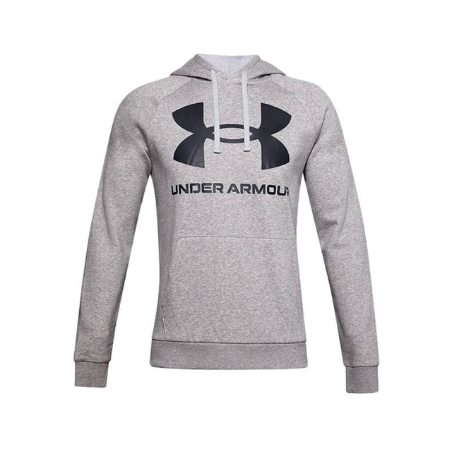 Under Armour - Uomo Rival Fleece Big Logo Hd Mod Gray Light Heather / Black 011 S