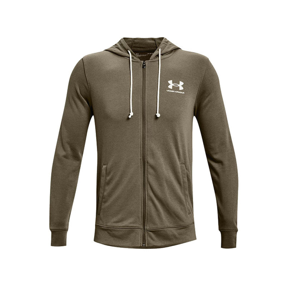 Under Armour - Uomo Rival Terry Full Zip Tent / Onyx White L