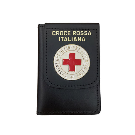 Vega Holster - Portafoglio In Pelle Croce Rossa Italiana Convenzione Di Ginevra 22 Agosto 1864