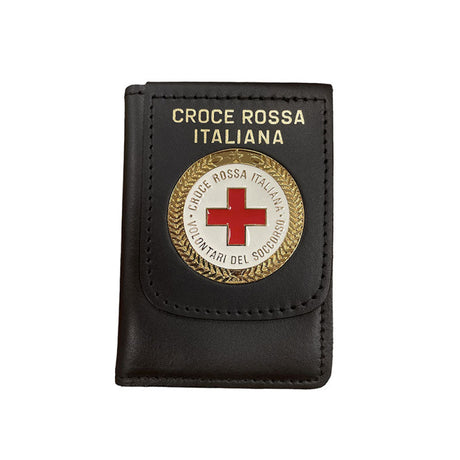 VEGA HOLSTER - PORTAFOGLIO IN PELLE CROCE ROSSA ITALIANA - VOLONTARI DEL SOCCORSO (mod.1)