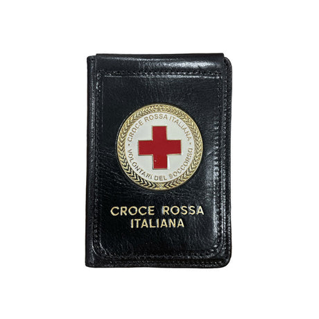 Vega Holster - Portafoglio In Pelle Croce Rossa Italiana Volontari Del Soccorso (Mod.2)