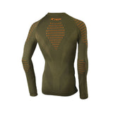 X Tech - Maglia Tactical Manica Lunga Girocollo Verde Militare