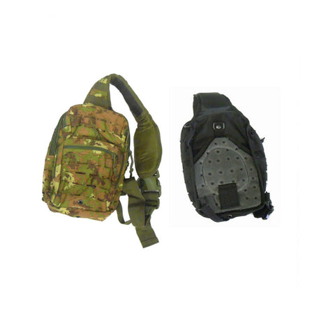 Zaino - Monospalla 10 Lt Con Sistema Molle Taglio Laser Vegetato