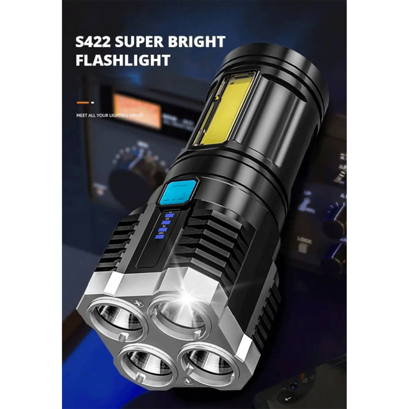 HIGH LIGHTING 4 LED TORCH