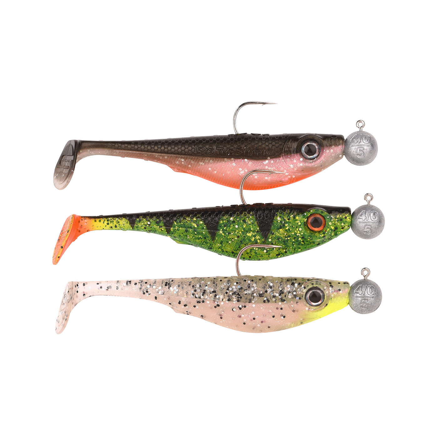 SPRO - IRIS SERIES THE SHAD TO GO! 8cm | 3gr | #3/0 ZINC | Salt &amp; Pepper/ UV Perch / Olive (3PCS)