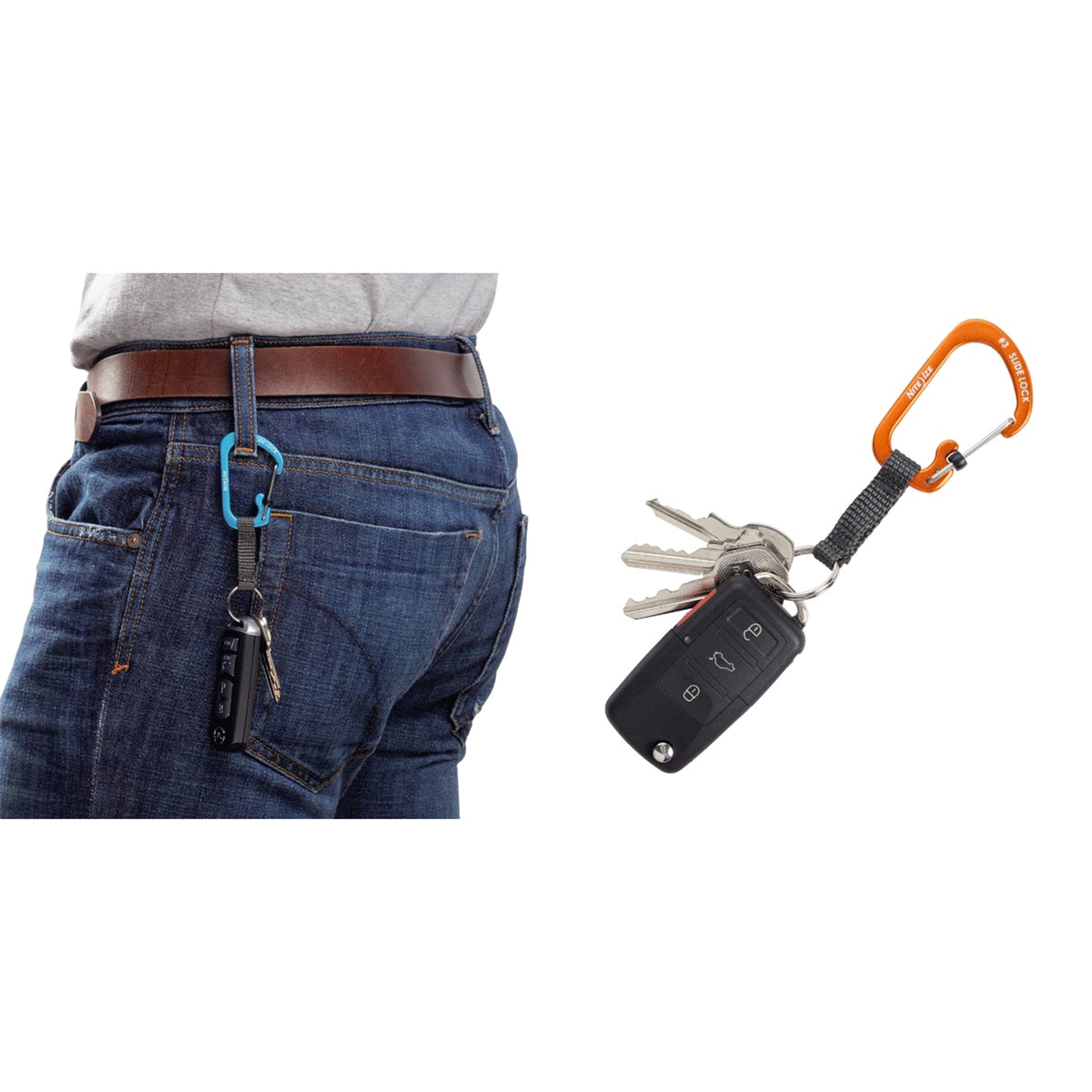 NITEIZE - SLIDELOCK® KEY RING ALUMINUM Orange