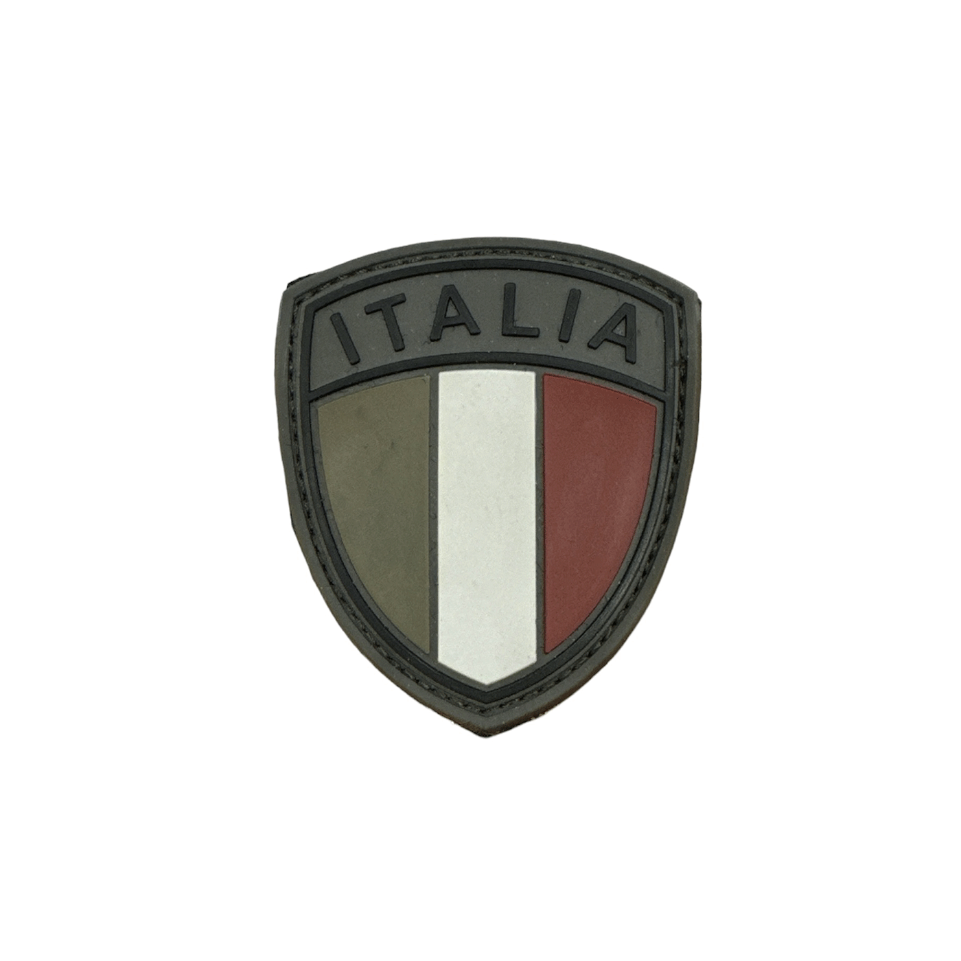 PATCH - ITALY LOW VISIBILITY SHIELD (WITH VELCRO)