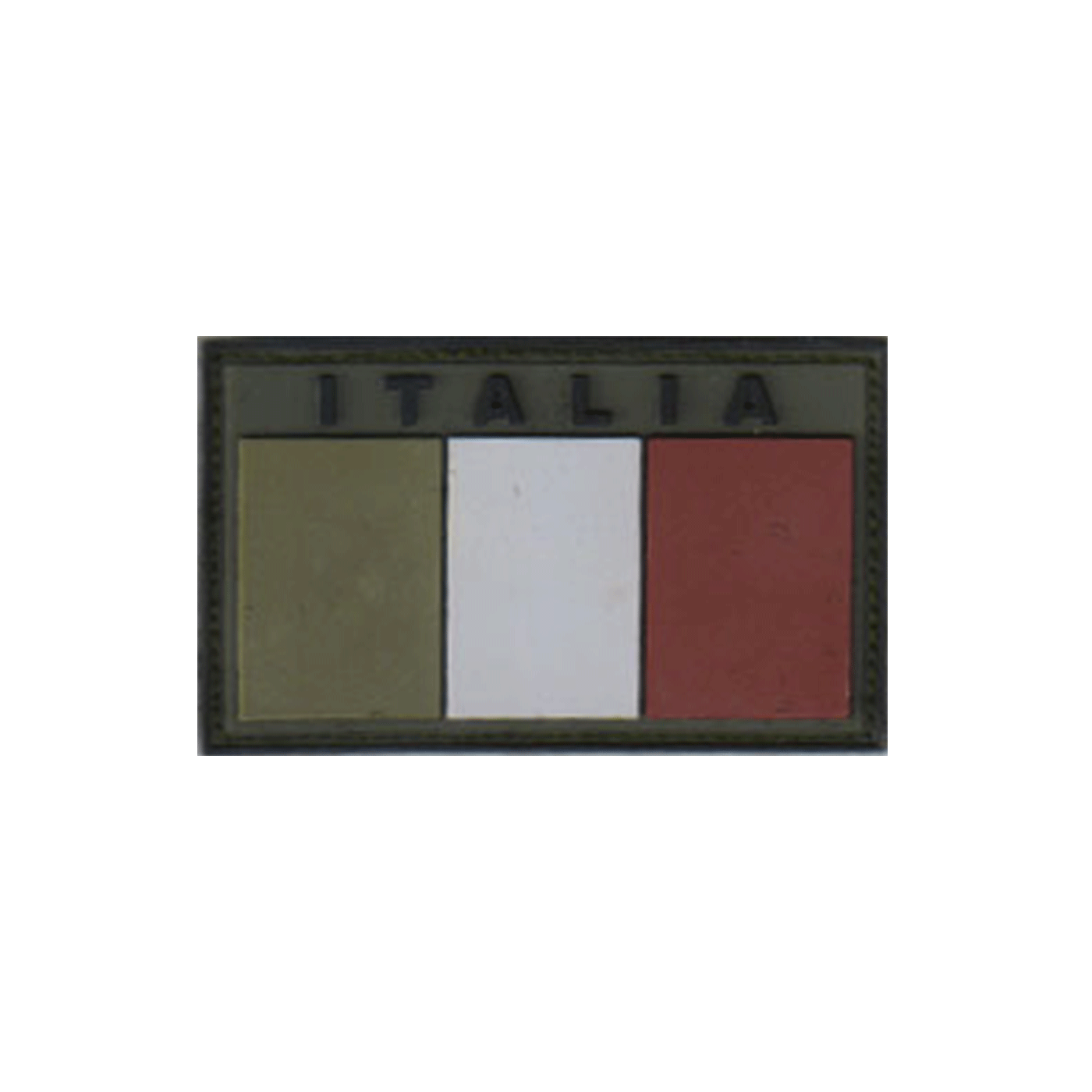 PATCH - ITALY RECTANGULAR LOW VISIBILITY (WITH VELCRO)