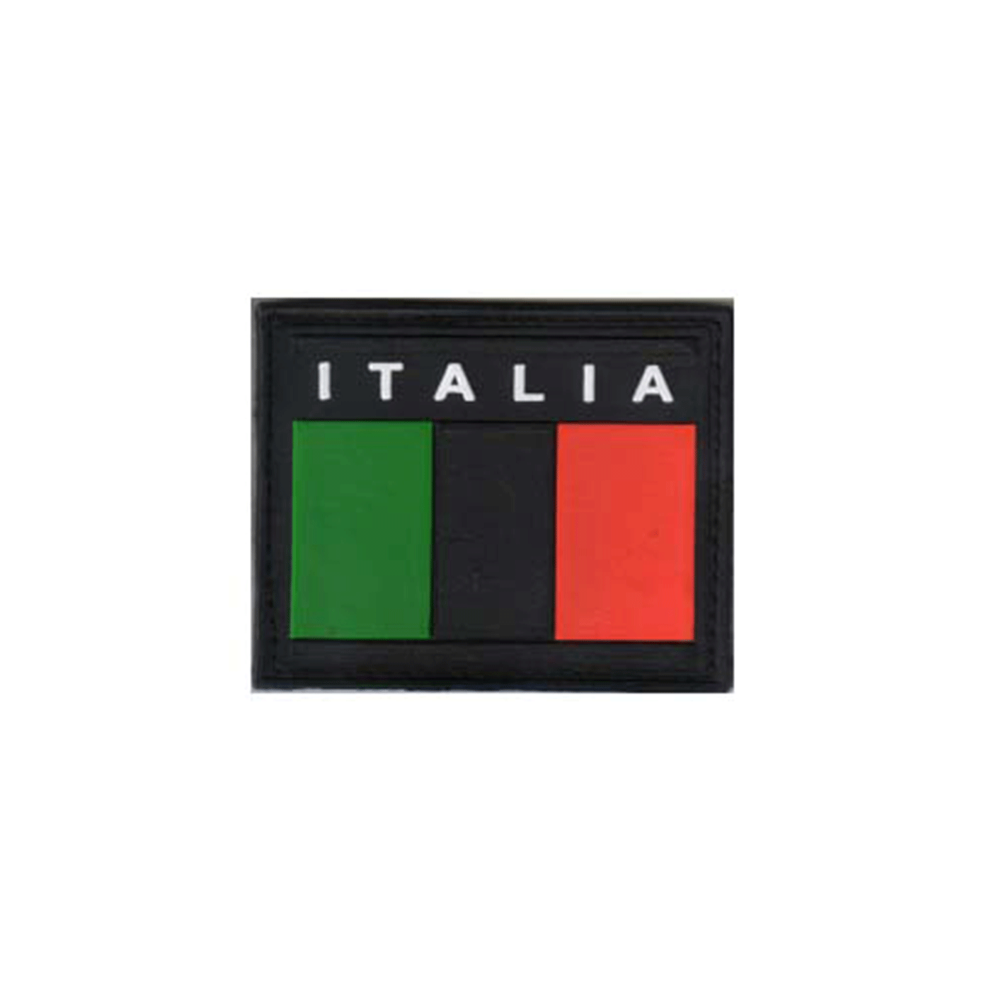 PATCH - ITALY RECTANGULAR BLACK (WITH VELCRO)