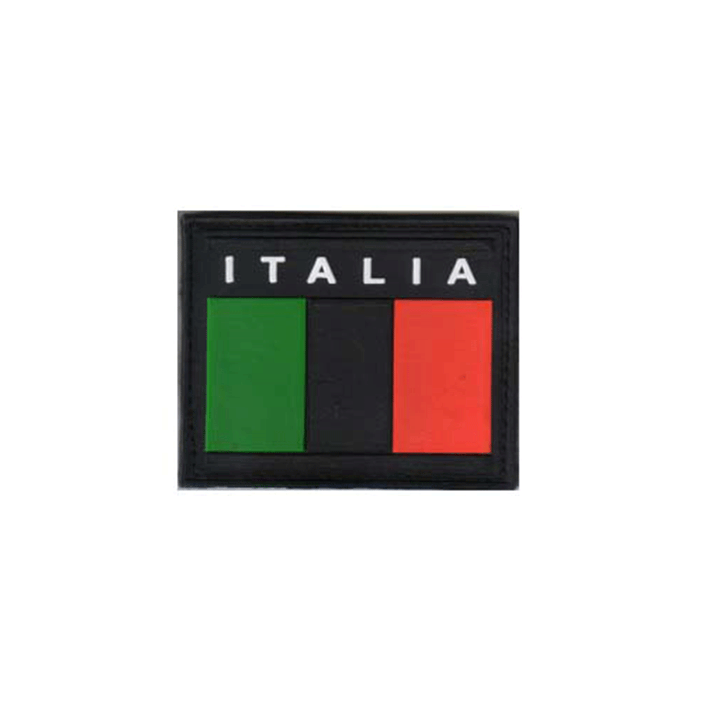 PATCH - ITALIA RETTANGOLARE NERA (CON VELCRO)