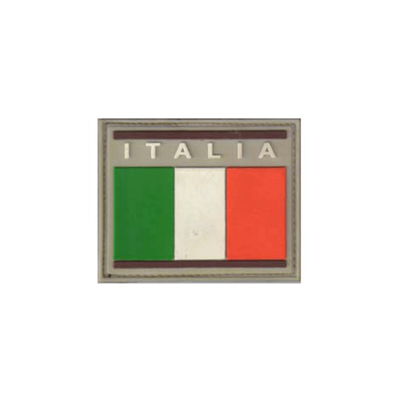 PATCH - ITALIA RETTANGOLARE KHAKI (CON VELCRO)