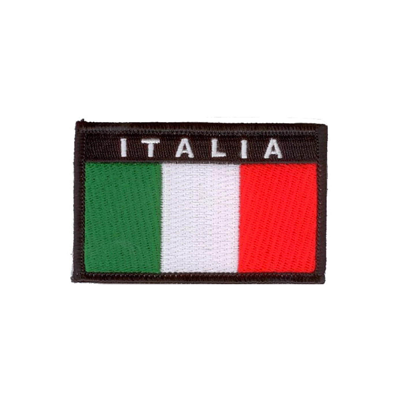 PATCH - ITALIA RETTANGOLARE CON SCRITTA NERA