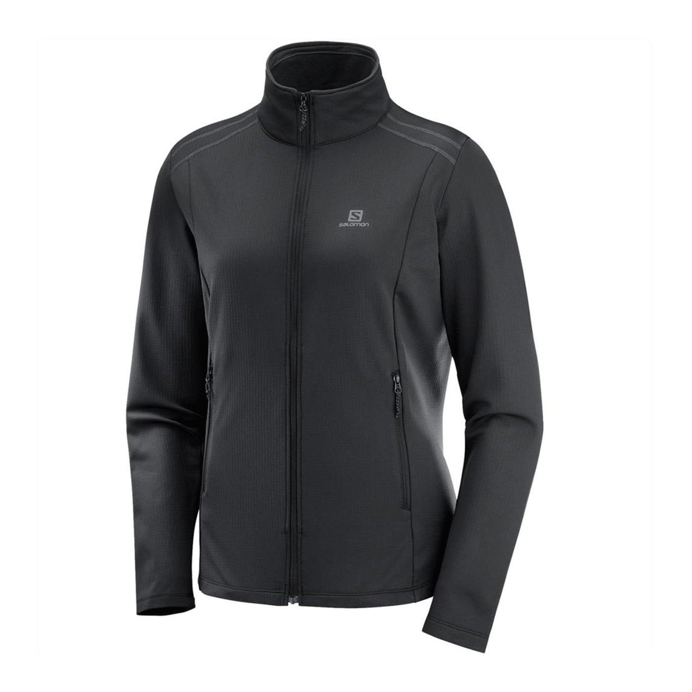 MAGLIA/PILE - SALOMON - DONNA - DISCOVERY LT FZ W Black MIDLAYER JACKET